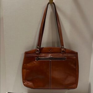 Patricia Nash Elegant Brown Leather Tote Bag